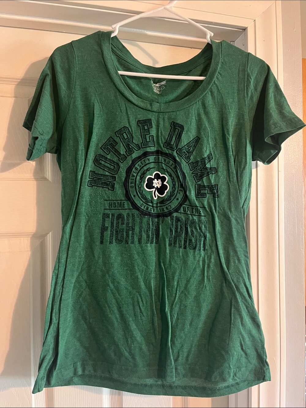 Pro Edge Green Notre Dame Graphic Short Sleeve Tee